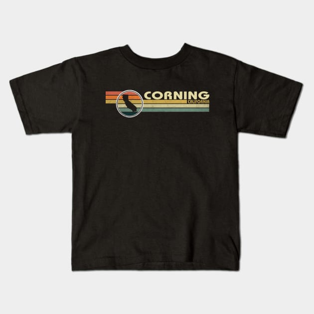 Corning California vintage 1980s style Kids T-Shirt by LuLiLa Store